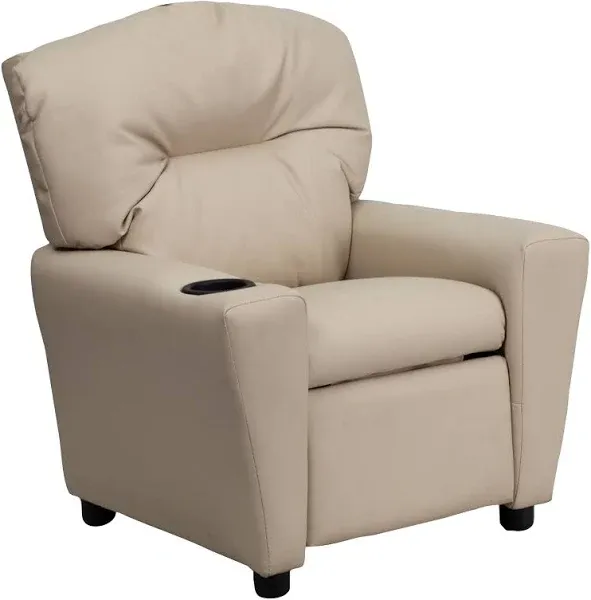 Flash Furniture Contemporary Vinyl Kids Recliner with Cup Holder BT-7950-KID