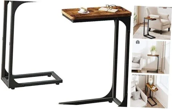 Narrow C Shaped Side Table Set of 2