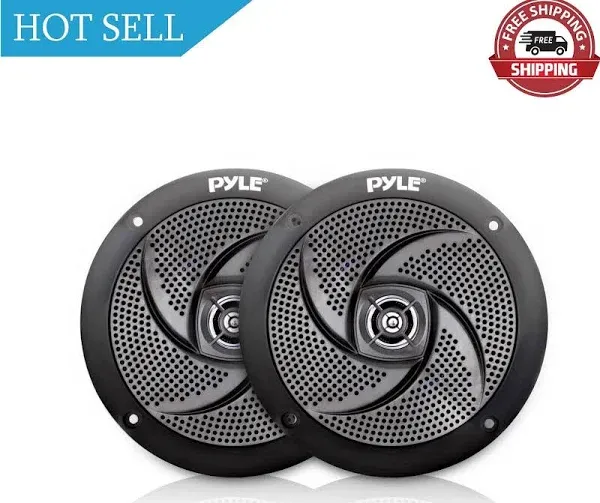 Pyle Low-Profile Waterproof Marine Speakers - 100W 4 Inch 2 Way 1 Pair Slim Styl