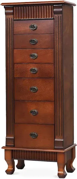 SKONYON Wooden Jewelry Armoire Cabinet Storage Chest