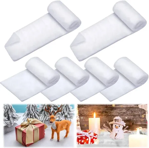 Cpdd 6 Pieces Christmas Snow Blanket Roll