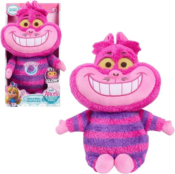 Disney Junior Alice&#039;s Wonderland Bakery Chat &amp; Glow Cheshire Cat Feature Plush