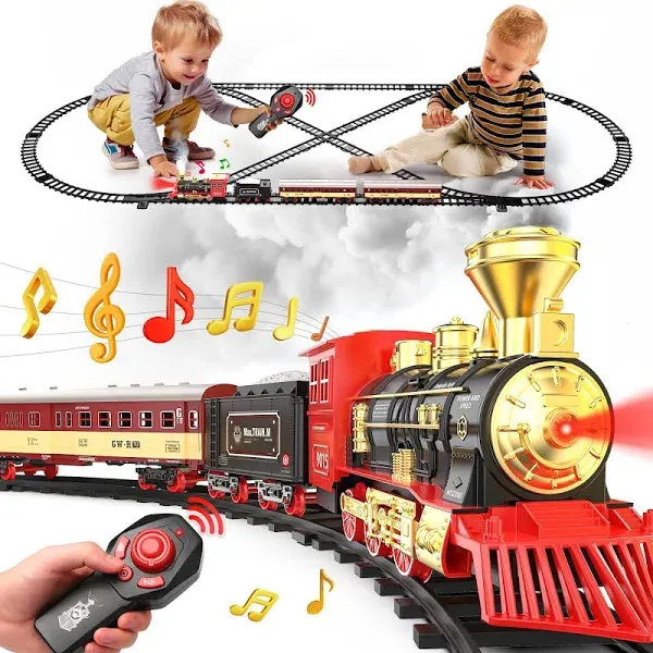 Train Set, Remote Control Train Toys with Luxury Tracks, Christmas Train Sets fo