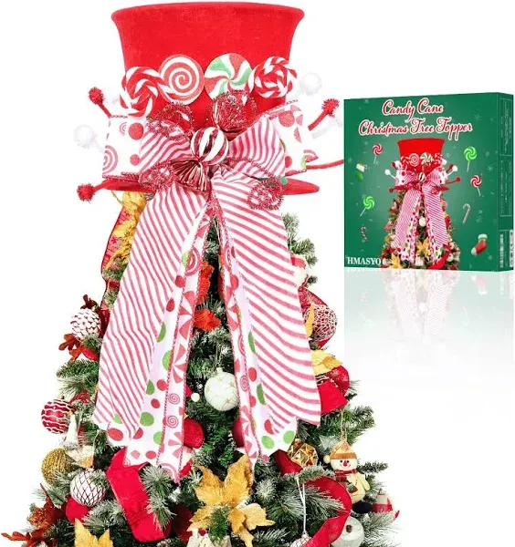 HMASYO Candy Cane Christmas Tree Topper