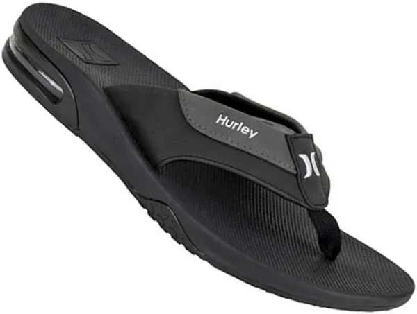 Hurley Men's Bubble Cushion Heel Surf Comfort Easy Slip-On Flip Flops