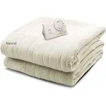 Biddeford Comfort Knit Heated Blanket Twin Natural