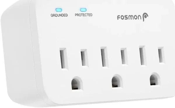 Fosmon 3 Outlet Surge Protector 2 Pack