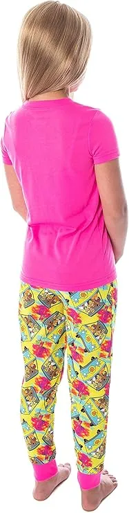 INTIMO Scooby Doo Girls' Mystery Machine And Gang Shirt And Pants 2 PC Pajama Set