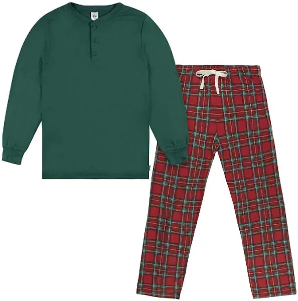 2-Piece Men&#39;s Stewart Plaid Hacci Pajama Set