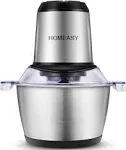 Homeasy Electric Meat Grinder 2L - Stainless Steel Blender and Food Chopper with 4 Blades