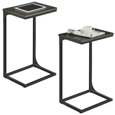 VASAGLE C-Shaped End Table Set of 2