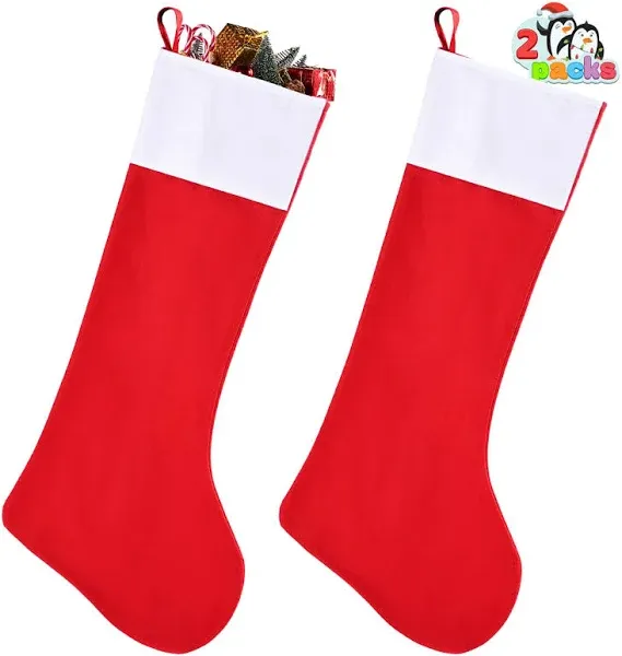 Joyin 2 Packs 38” Jumbo Felt Christmas Stockings