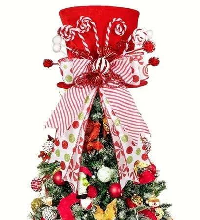 HMASYO Candy Cane Christmas Tree Topper