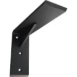 Ekena Millwork BKTM02X08X06CGPBL 2 1/2"W x 8"D x 6"H Countertop Support Steel Heavy Duty Bracket w/ Gusset, Powder Coated Black