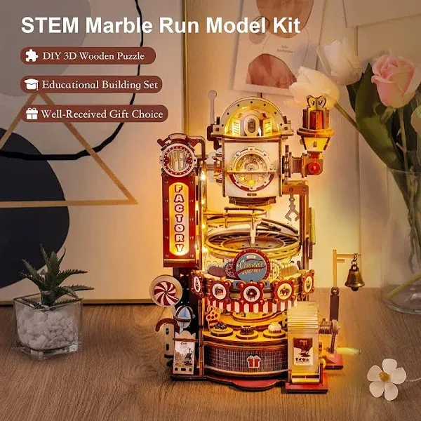 Chocolate Factory Marble Run 3D Wooden Puzzle LGA02 ROKR