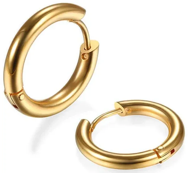 316L Surgical Stainless Steel Huggie Hoop Earrings