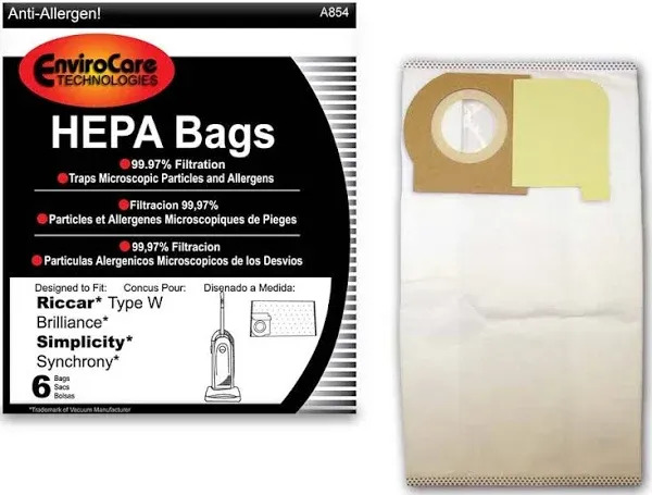 EnviroCare Replacement HEPA Filtration Vacuum Cleaner Dust Bags Made to fit R...