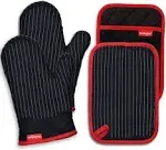 Oven Mitts and Pot Holders Set, Heat Resistant Oven Mitts Gloves Set Hot Pads fo