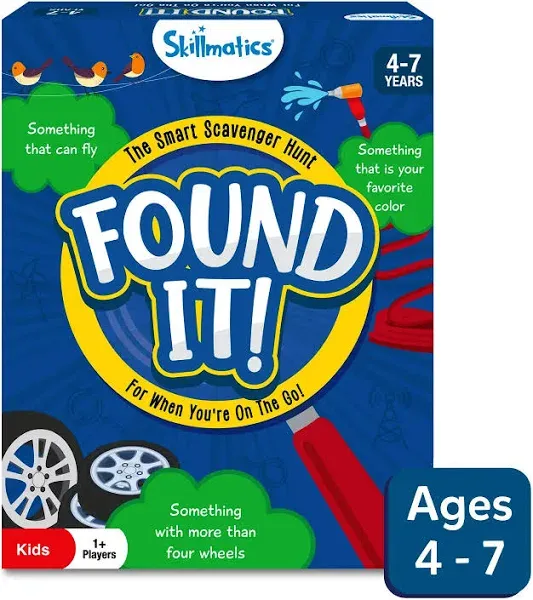 Card Game - Found It Travel, Scavenger Hunt, Stocking Stuffers for Kids, Girls, 