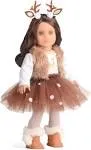 Sweet Dolly 18 Inches Doll Clothes Christmas Deer Costume Tutu Dress Fits 18 inch Doll