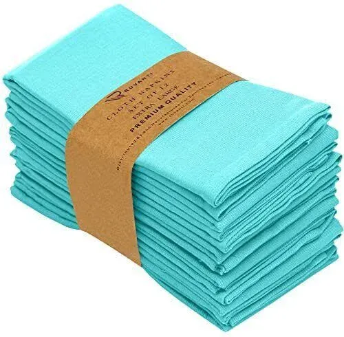 Cloth Napkins Set of 12, 18X18 Inches Napkins Cloth Washable, Soft, Durable, Abs