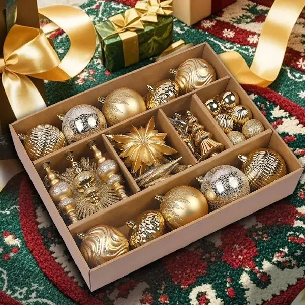 Shareconn 80pcs Christmas Balls Ornaments Set