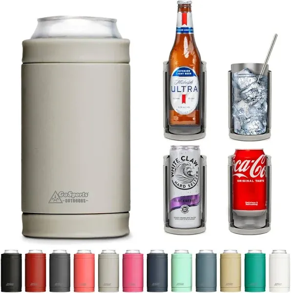 DUALIE 3 in 1 Insulated Can Cooler - Universal Size for 12 oz Cans, Slim Cans, and Bottles - 15+ Colors Available