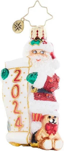 Christopher Radko Holly Jolly New Year 2024 Gem Ornament