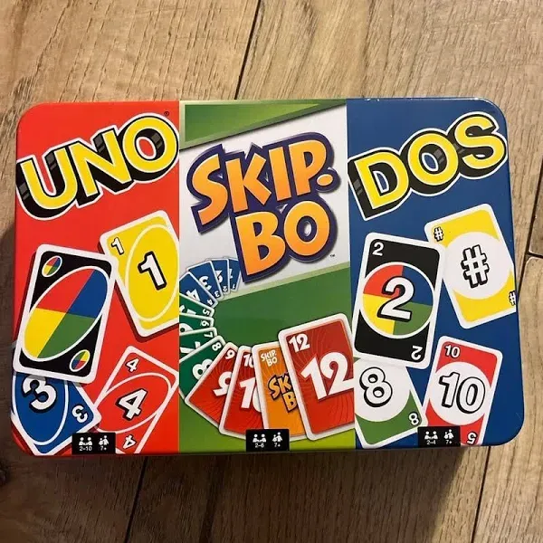 Uno, Dos, Skip-Bo Card Game Bundle