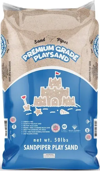 SandPiper 50 Pound Premium Grade Multi-Use Play Sand with Chemical Free Formula