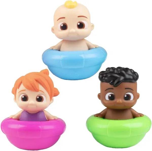 CoComelon Bath &amp; Pool Water Bobble Toys JJ &amp; Cody Bobs &amp; Floats in Water New