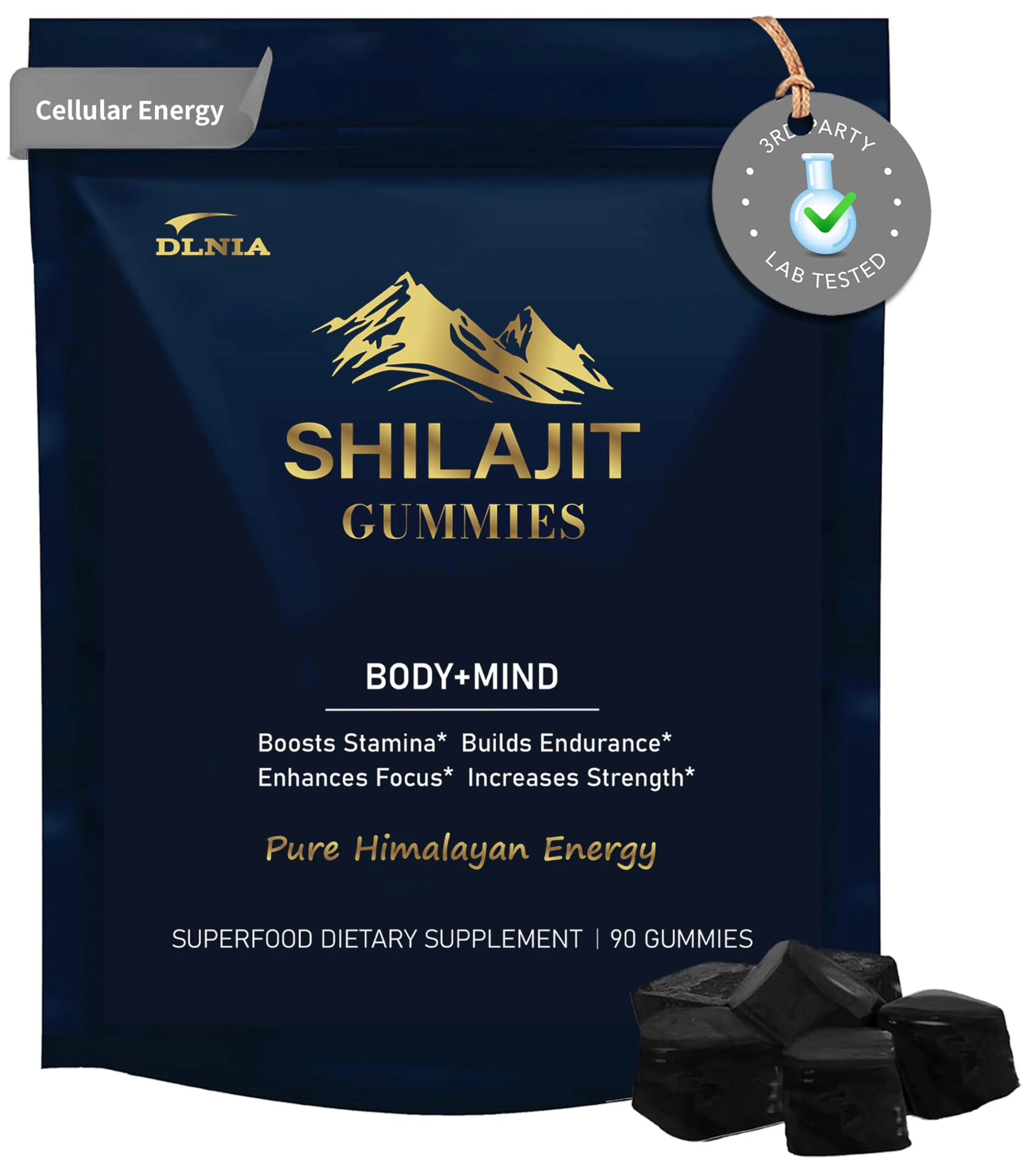 Shilajit Gummies with Ashwagandha, Turmeric Organic, Zero Sugar &amp; Vegan-Friendly