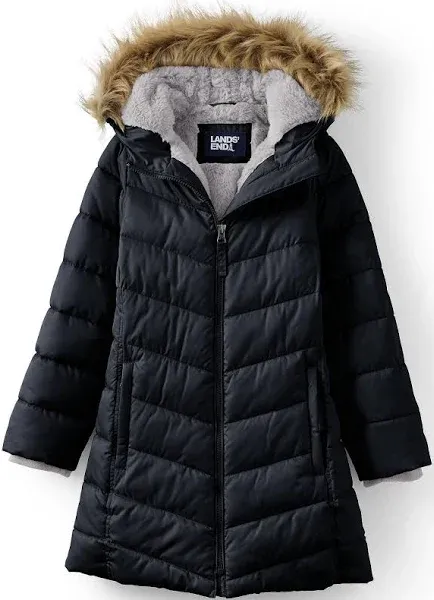 Girls Lands' End Fleece Lined Parka