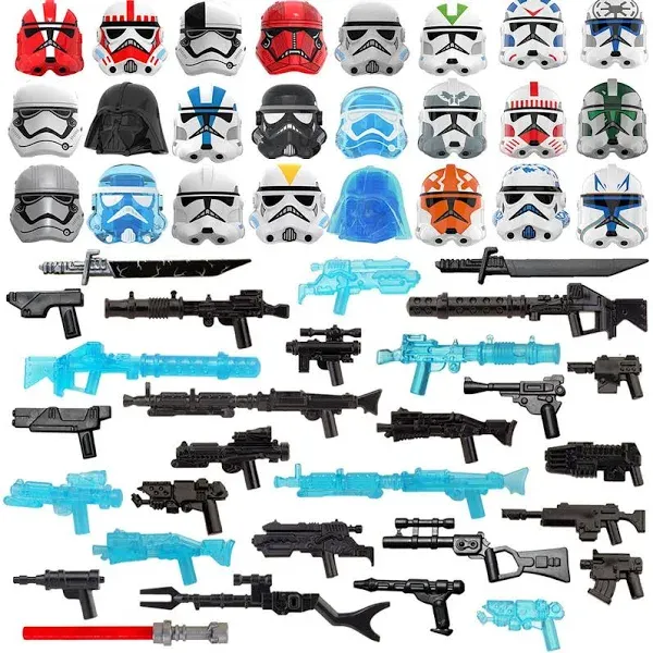 PeleusTech Military Minifigures Weapon Armor Kit for Star War Army Weapons an...