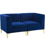 Modway Triumph Channel Tufted Performance Velvet Loveseat - Navy