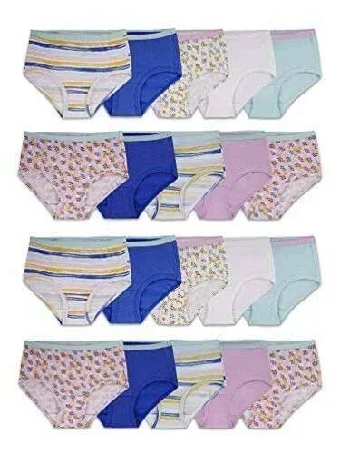 Fruit of the Loom Girls' Cotton Brief Underwear, Multipack