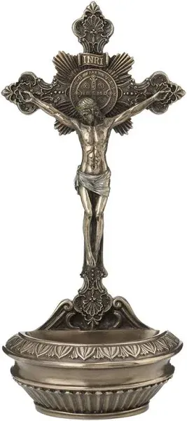 Veronese design,wall Crucifix , Hanging Crucifix , made of Cold Cast Bronze Coa