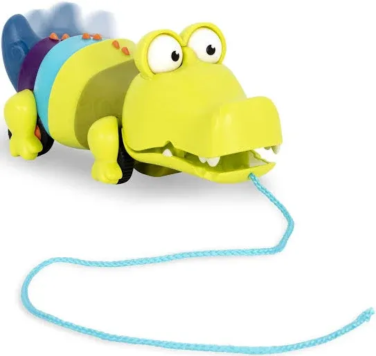 B. toys Waggle-A-Longs Pull Along Interactive Toy Push or Pull Crocodile