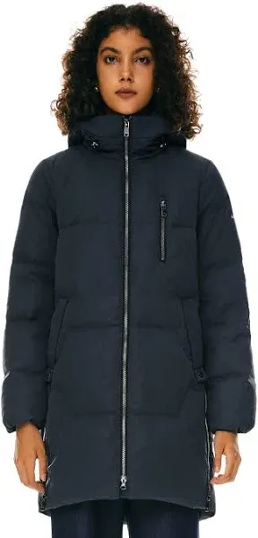 Orolay Women's Two-Way Zipper Hooded Puffer Jacket