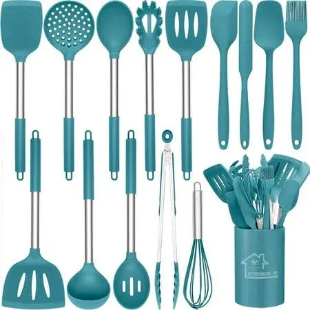 15 Pcs Silicone Cooking Utensils Kitchen Utensil Set