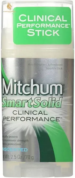 Mitchum Smart Solid Anti-Perspirant Deodorant Unscented