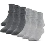 Gildan Men&#039;s Polyester Half Cushion Ankle Socks,  Assorted Sizes , Colors 