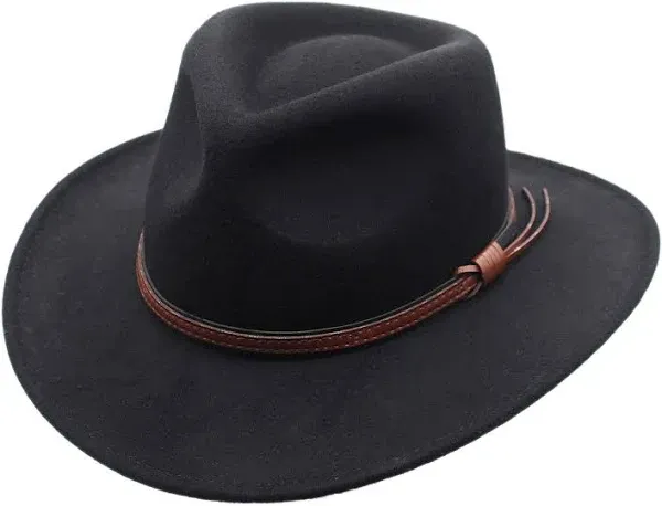 Silver Canyon Men's Denver Crushable Wool Felt Outback Cowboy Hat