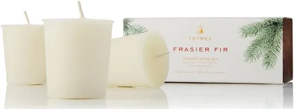 Thymes Votive Candle - Candles for Home Scented - White Candles - Decorative Can