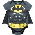 DC Comics Justice League Batman Infant Baby Boys Bodysuit and Cape Batman / Grey 24 Months