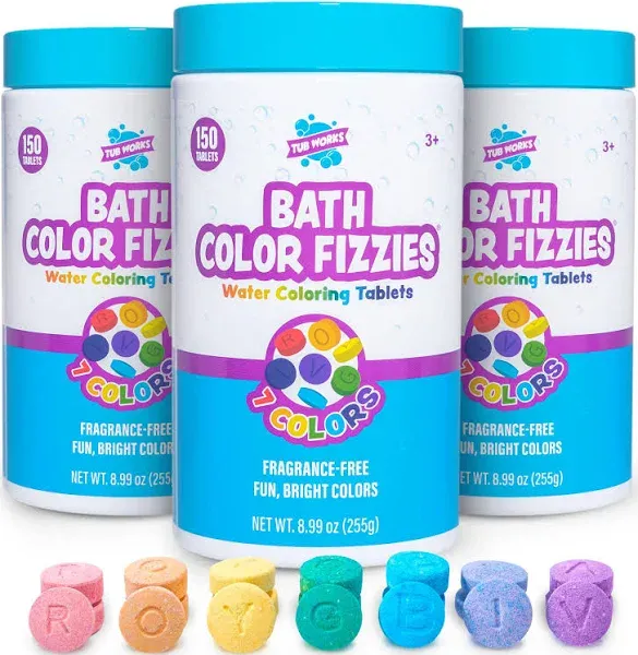 ® Fizzy Bath Color for , 150 Count, 3 Pack | Nontoxic &amp; Fragrance-Free | Colo...