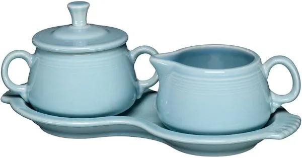 Fiesta Covered Creamer and Sugar Set with Tray