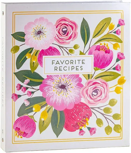 Deluxe Recipe Binder - Favorite Recipes (Floral) - Write in Your Own Recipes