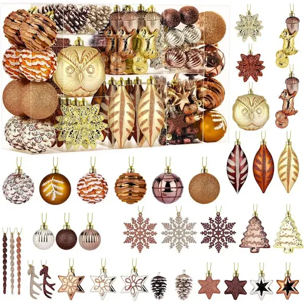 Alupssuc 96pcs Christmas Tree Ornaments Set