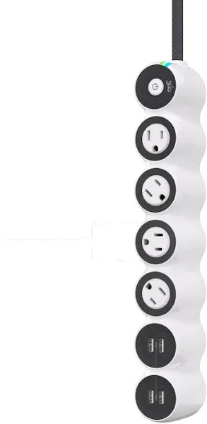 360 Electrical - PowerCurve24, 4 Rotating Outlets/4 USB-A 1080 Joules Surge P...